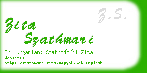 zita szathmari business card